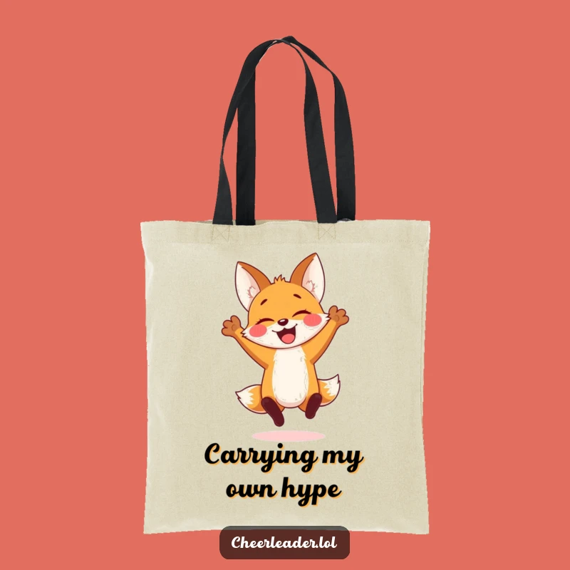 Funny Fox Cub Jump Tote Bag: Stylish and Hilarious Accessory for Everyday