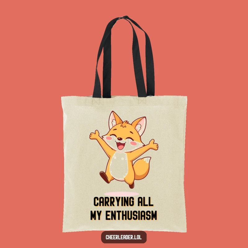 Funny Fox Tote Bag: Carry Joyful Leaps, Your Perfect Funny Gift Accessory