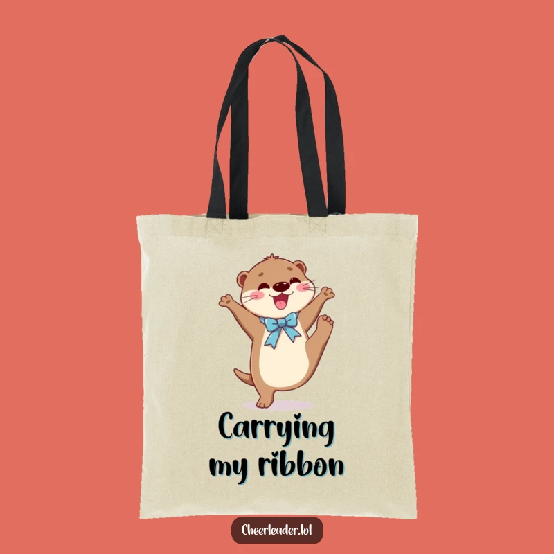 Funny Otter Dancer Tote Bag: Carry Your Flair with Joyful Otter High Kicking
